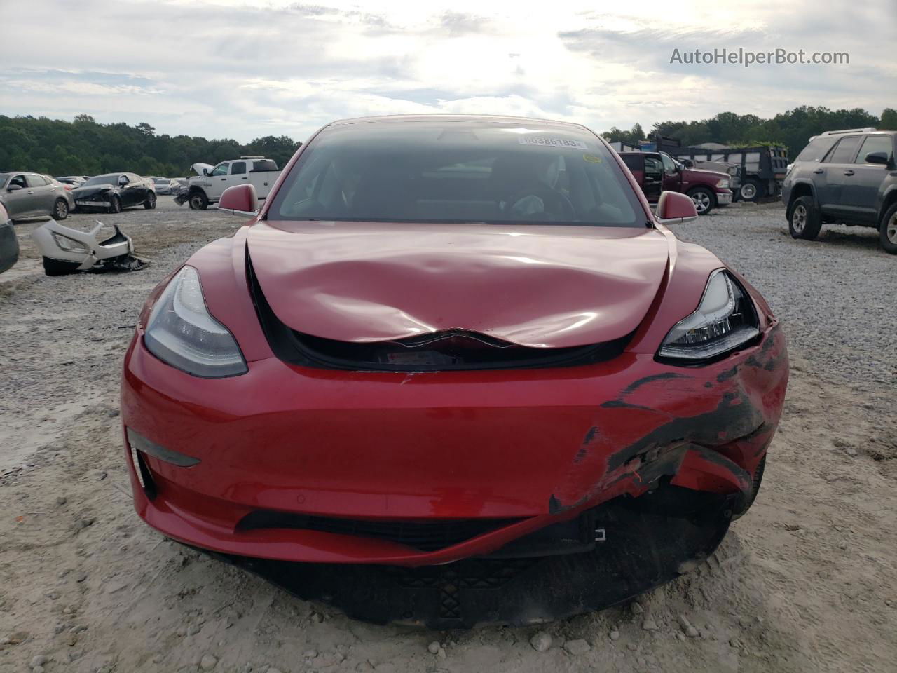 2018 Tesla Model 3  Red vin: 5YJ3E1EA0JF159299