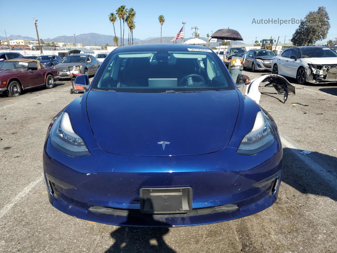 2018 Tesla Model 3  Blue vin: 5YJ3E1EA0JF160632