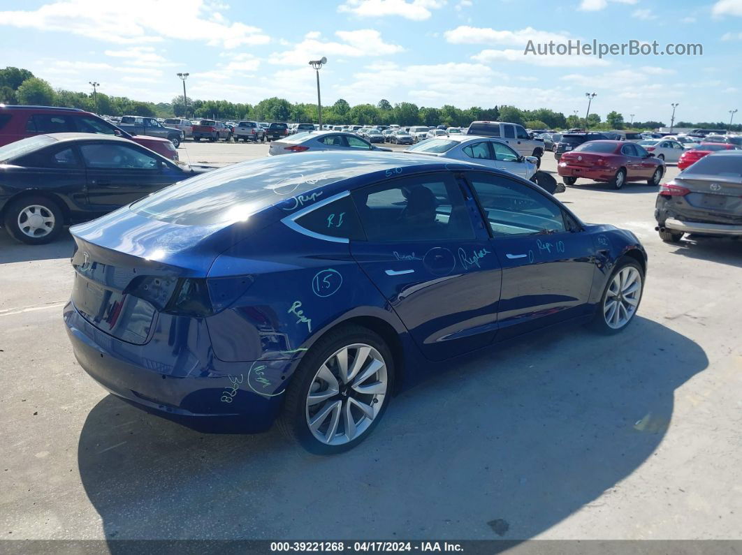 2018 Tesla Model 3 Long Range/mid Range Dark Blue vin: 5YJ3E1EA0JF164454