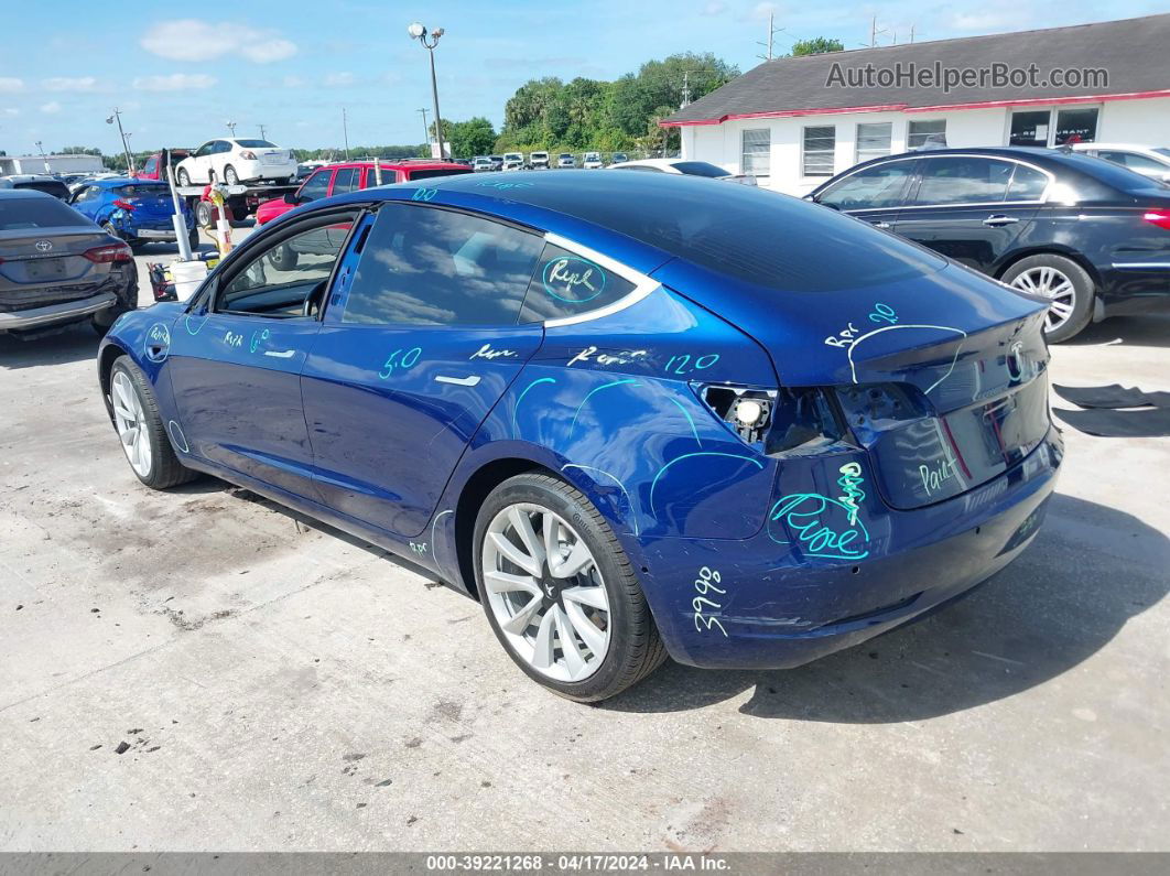 2018 Tesla Model 3 Long Range/mid Range Dark Blue vin: 5YJ3E1EA0JF164454