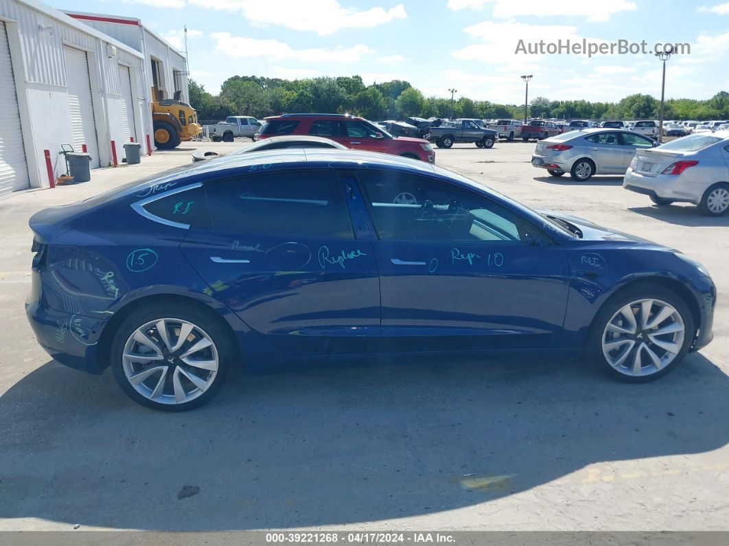 2018 Tesla Model 3 Long Range/mid Range Dark Blue vin: 5YJ3E1EA0JF164454