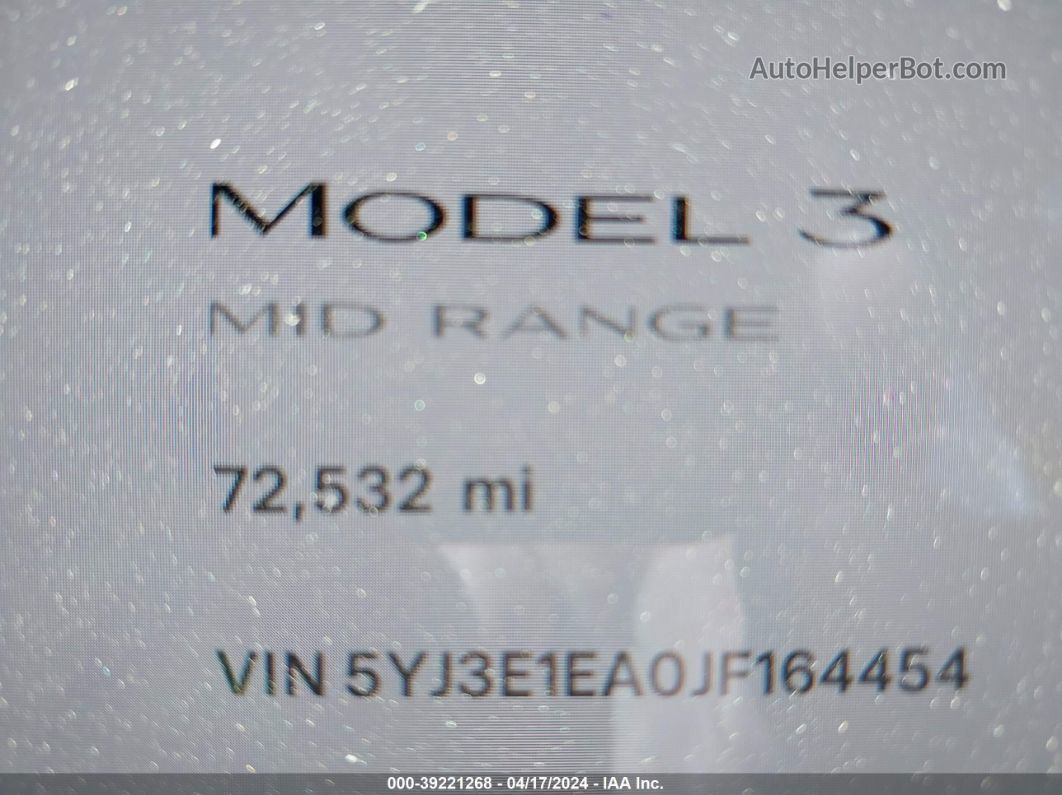 2018 Tesla Model 3 Long Range/mid Range Dark Blue vin: 5YJ3E1EA0JF164454