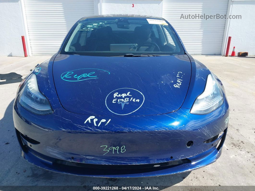 2018 Tesla Model 3 Long Range/mid Range Dark Blue vin: 5YJ3E1EA0JF164454