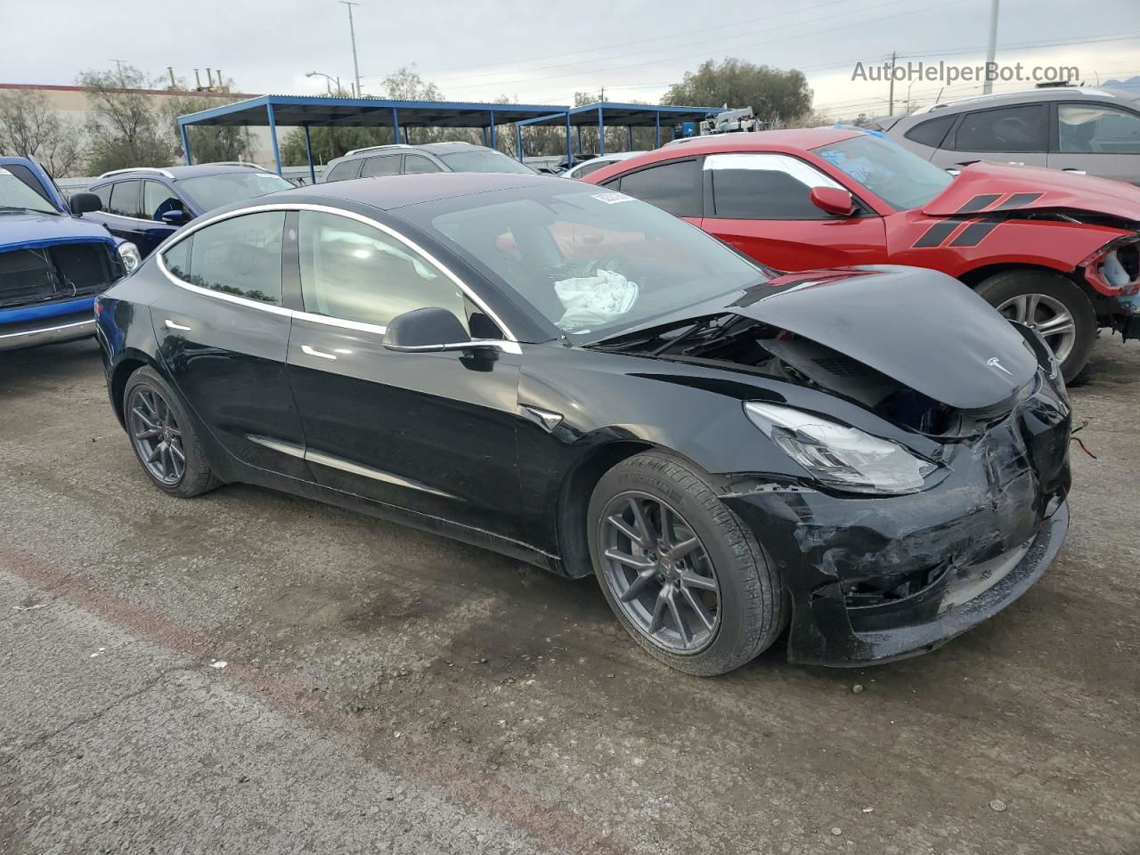 2019 Tesla Model 3  Черный vin: 5YJ3E1EA0KF304794