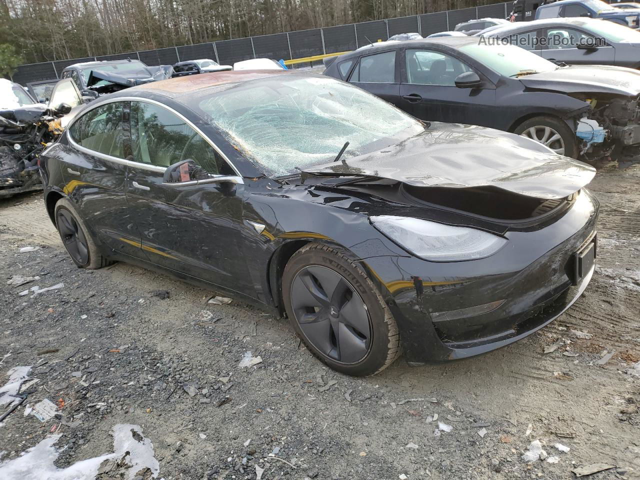 2019 Tesla Model 3  Black vin: 5YJ3E1EA0KF324236