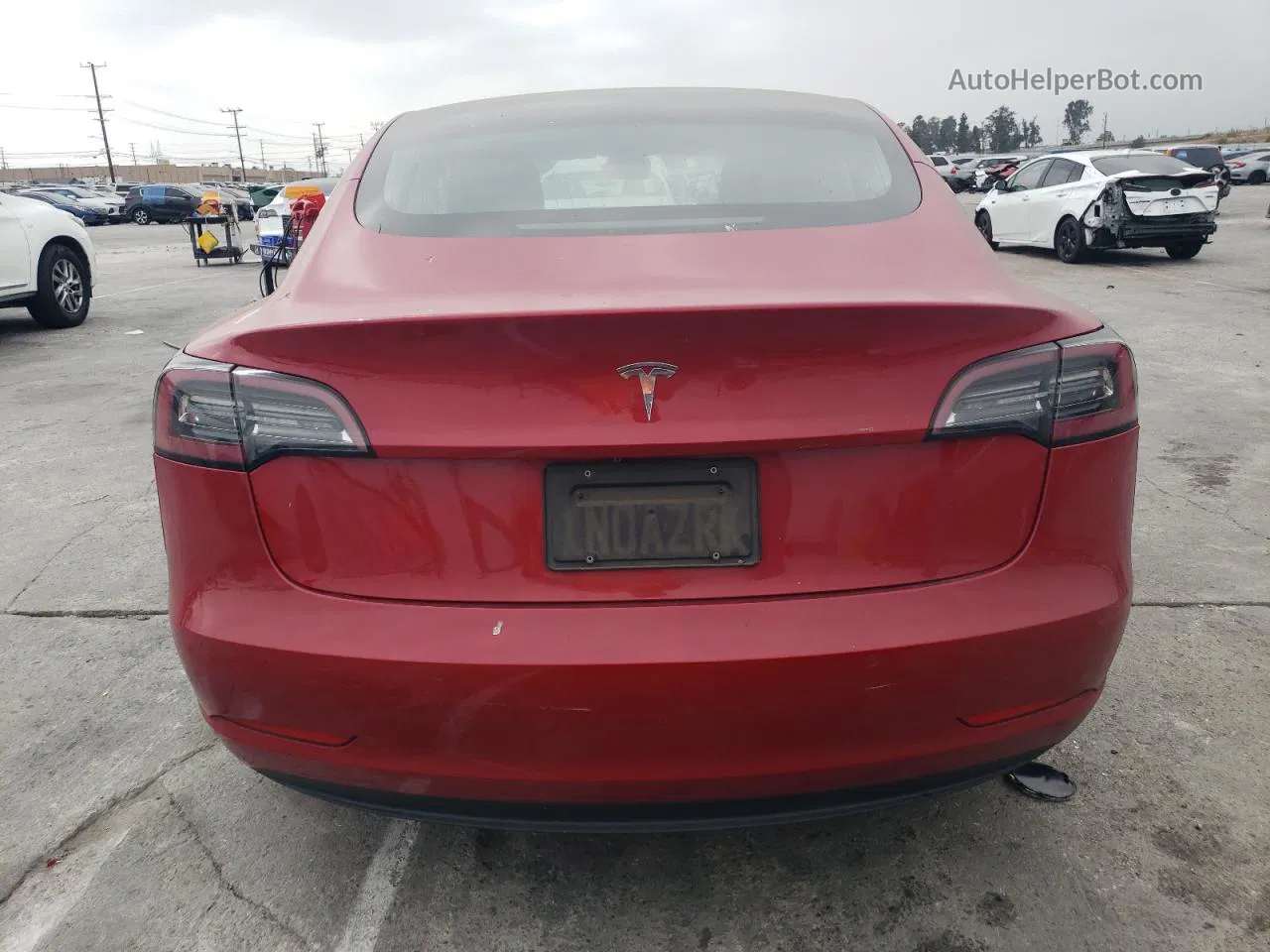 2019 Tesla Model 3  Red vin: 5YJ3E1EA0KF400635