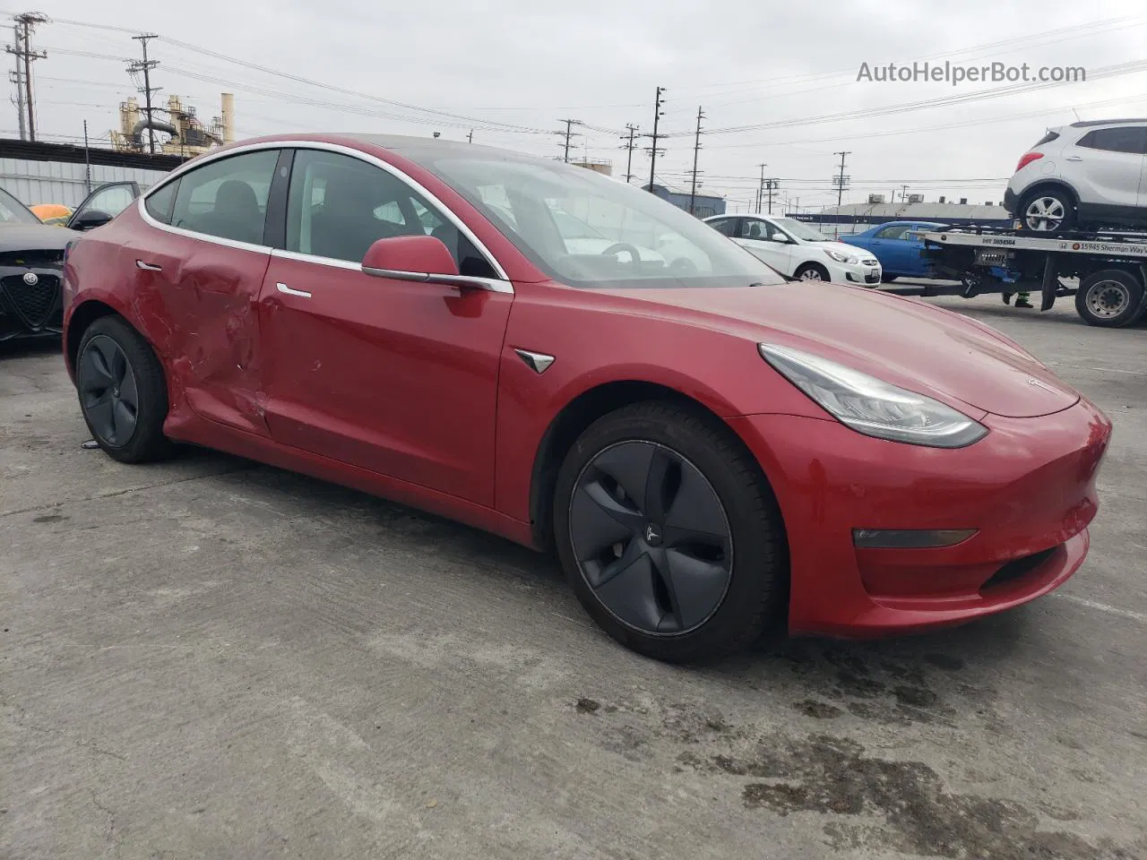 2019 Tesla Model 3  Red vin: 5YJ3E1EA0KF400635