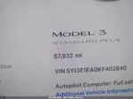 2019 Tesla Model 3 Long Range/mid Range/standard Range/standard Range Plus Blue vin: 5YJ3E1EA0KF402840