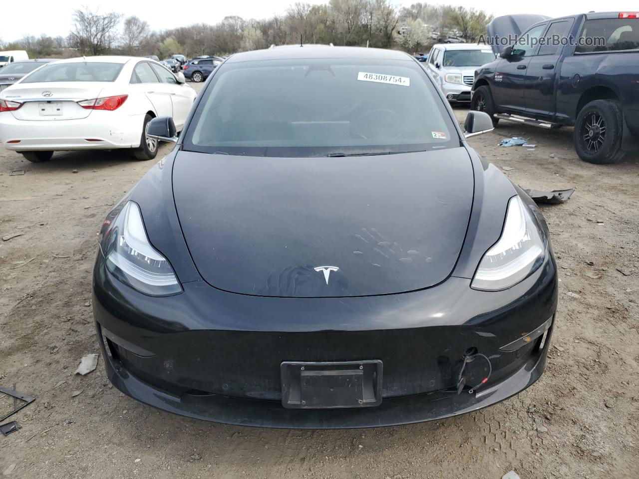 2019 Tesla Model 3  Black vin: 5YJ3E1EA0KF410131