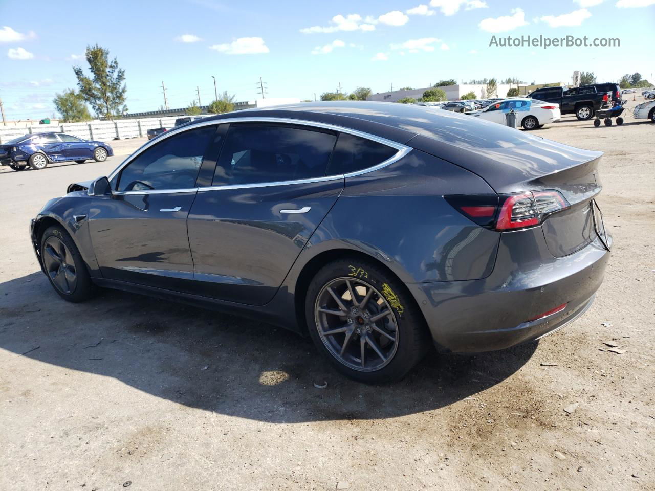 2019 Tesla Model 3  Gray vin: 5YJ3E1EA0KF410940