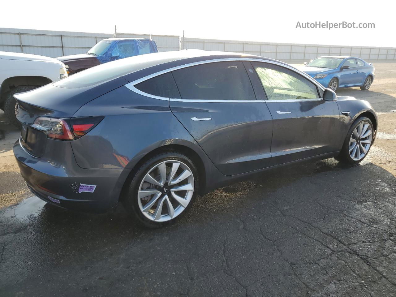 2019 Tesla Model 3  Gray vin: 5YJ3E1EA0KF417144