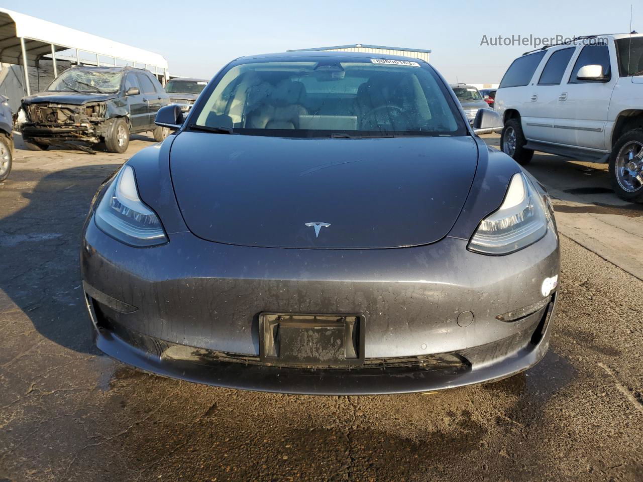 2019 Tesla Model 3  Gray vin: 5YJ3E1EA0KF417144