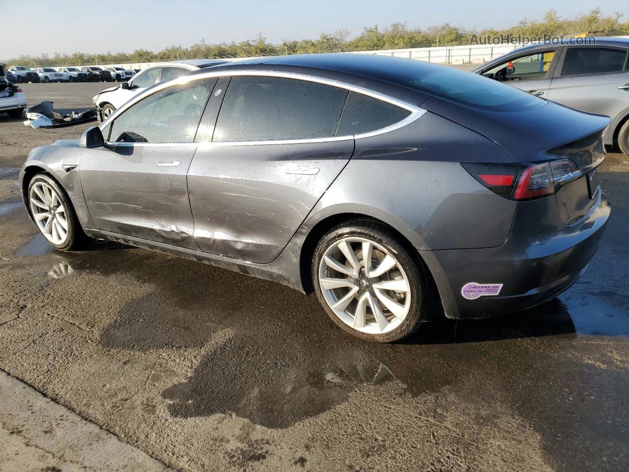 2019 Tesla Model 3  Gray vin: 5YJ3E1EA0KF417144