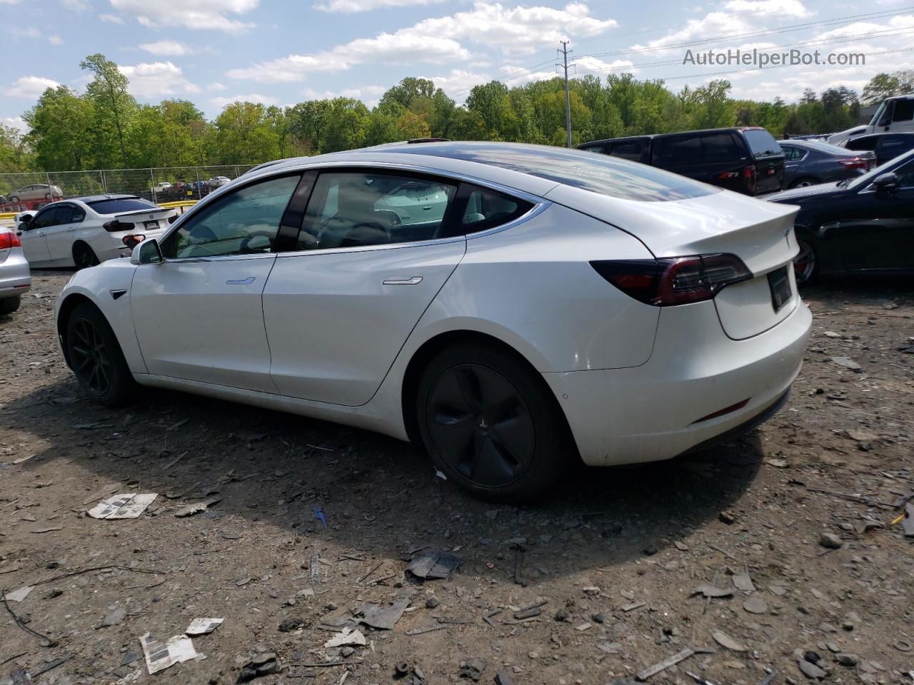 2019 Tesla Model 3  White vin: 5YJ3E1EA0KF486545