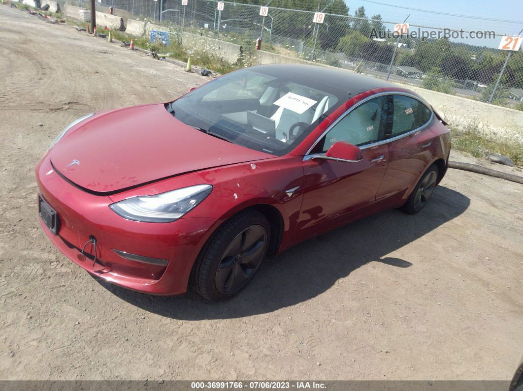 2019 Tesla Model 3 Range Burgundy vin: 5YJ3E1EA0KF536974