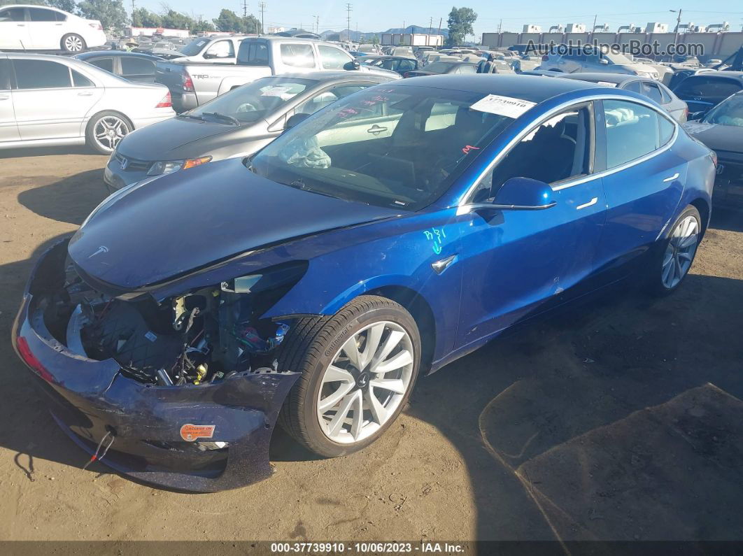 2020 Tesla Model 3 Standard Range Blue vin: 5YJ3E1EA0LF598604