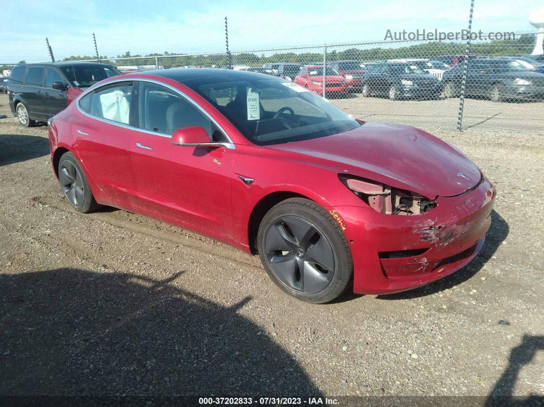 2020 Tesla Model 3 Standard Range Red vin: 5YJ3E1EA0LF630743