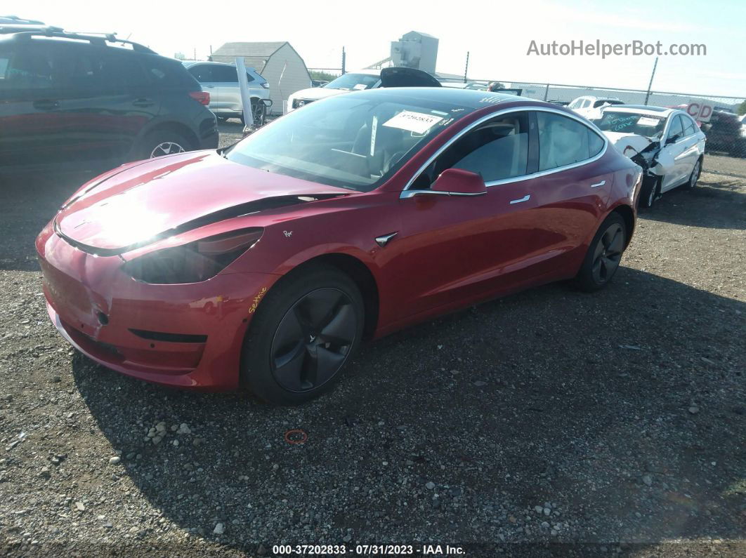 2020 Tesla Model 3 Standard Range Red vin: 5YJ3E1EA0LF630743