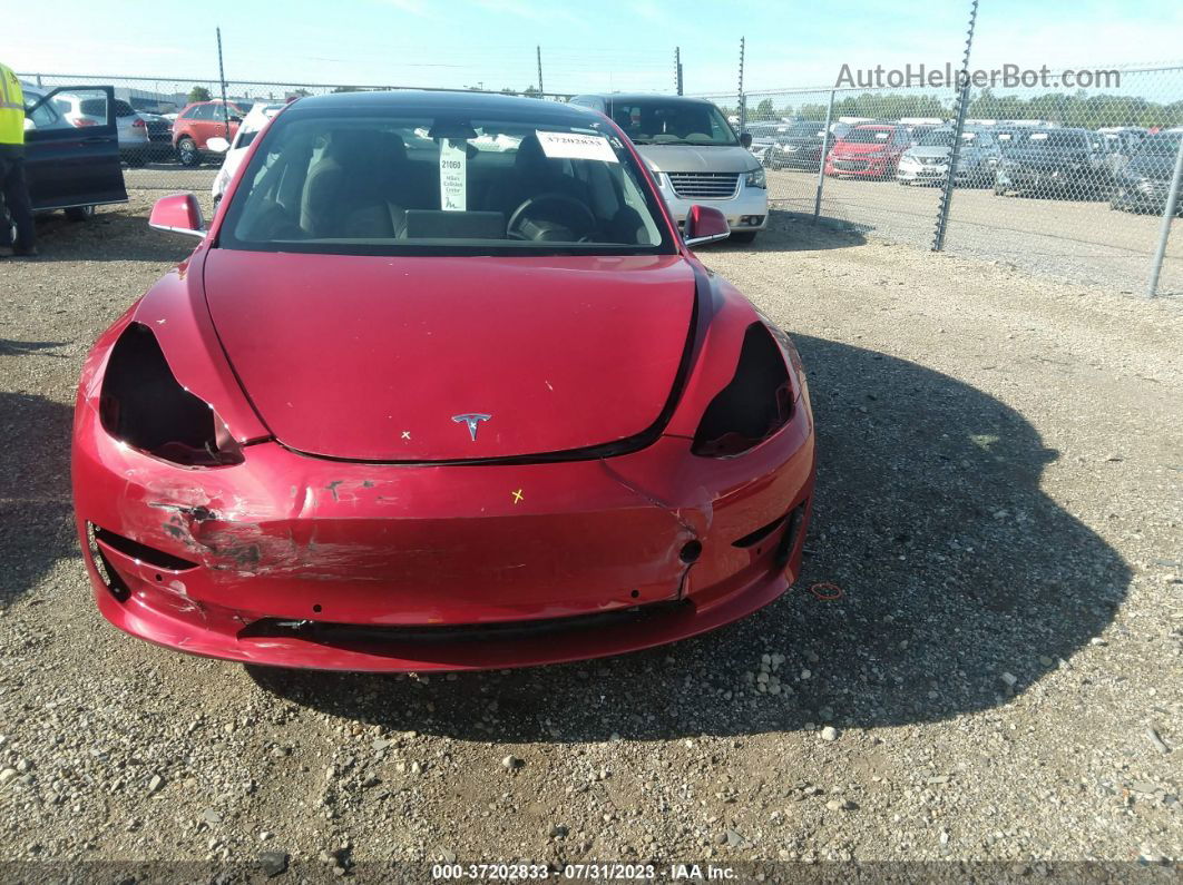 2020 Tesla Model 3 Standard Range Red vin: 5YJ3E1EA0LF630743