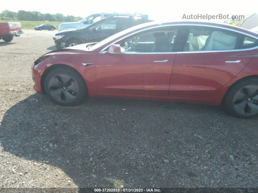 2020 Tesla Model 3 Standard Range Red vin: 5YJ3E1EA0LF630743