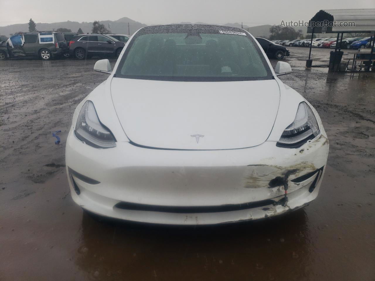 2020 Tesla Model 3  White vin: 5YJ3E1EA0LF632881