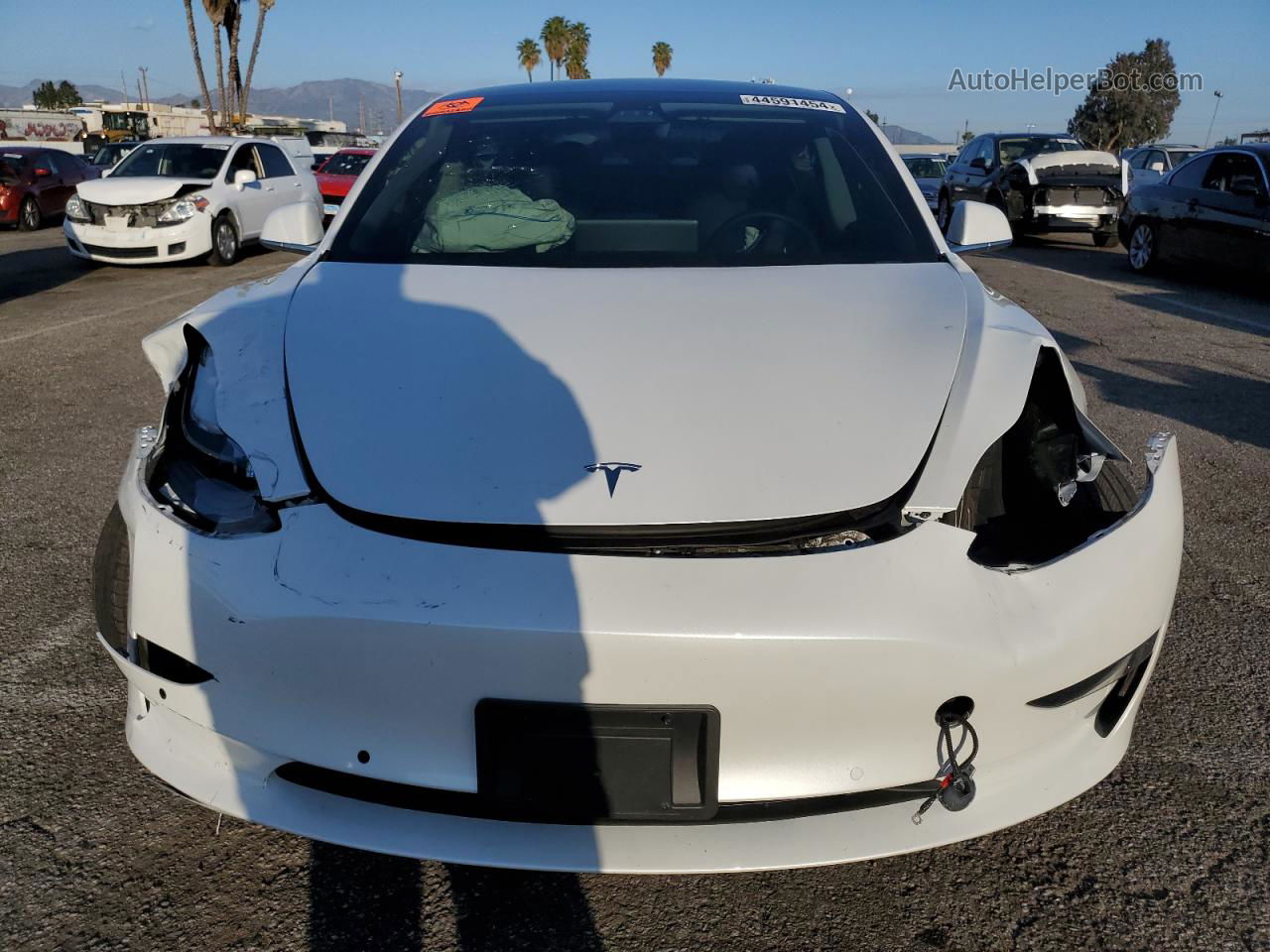 2020 Tesla Model 3  White vin: 5YJ3E1EA0LF633352