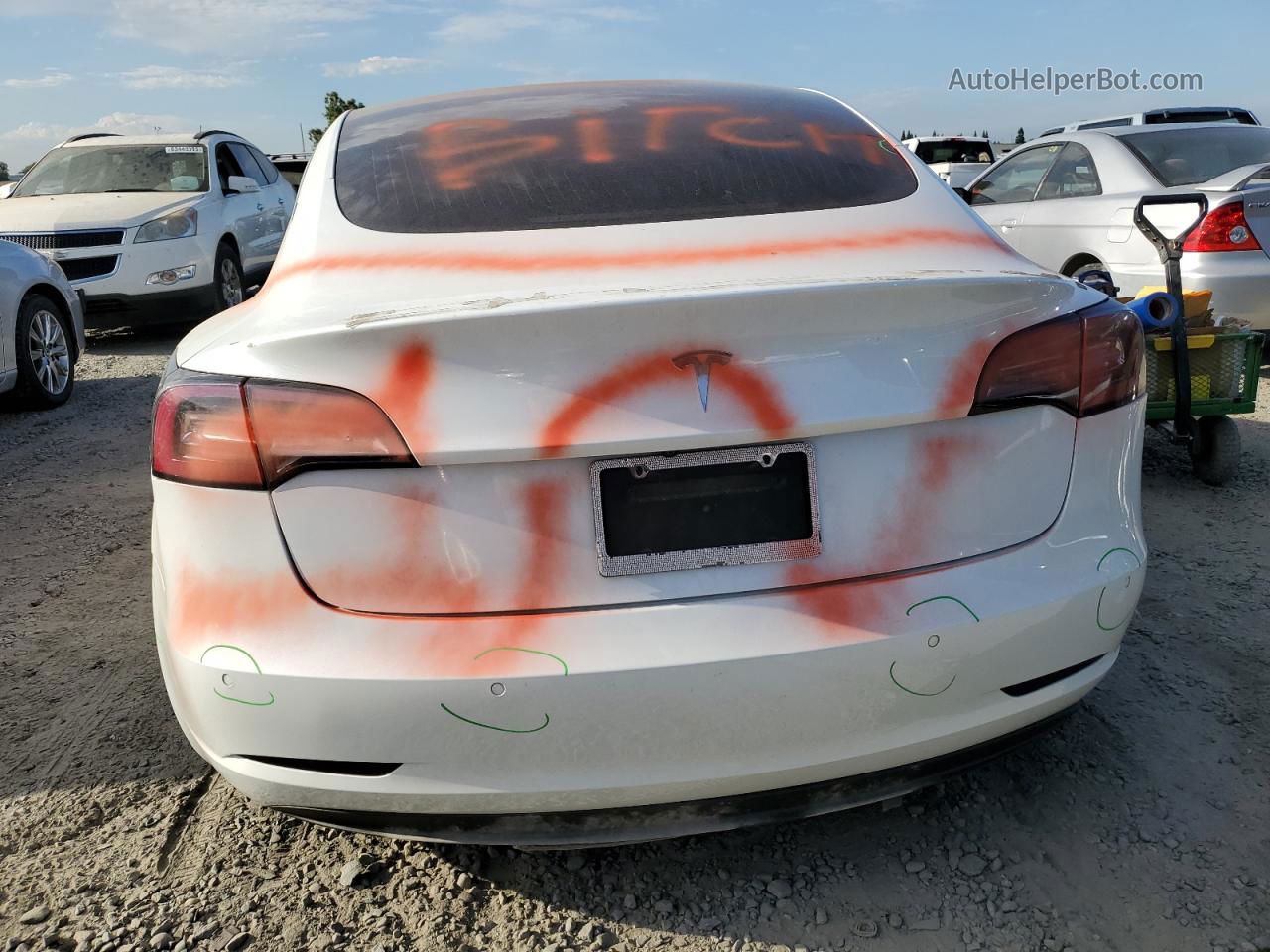 2020 Tesla Model 3  White vin: 5YJ3E1EA0LF718143