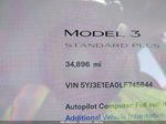 2020 Tesla Model 3 Standard Range Blue vin: 5YJ3E1EA0LF745844