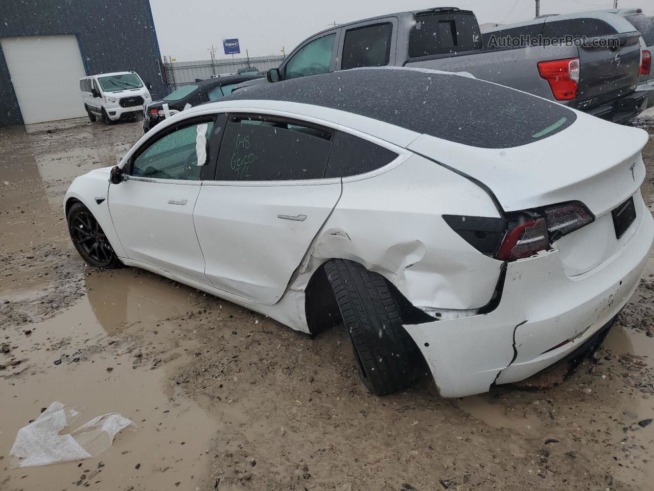 2020 Tesla Model 3  White vin: 5YJ3E1EA0LF747044