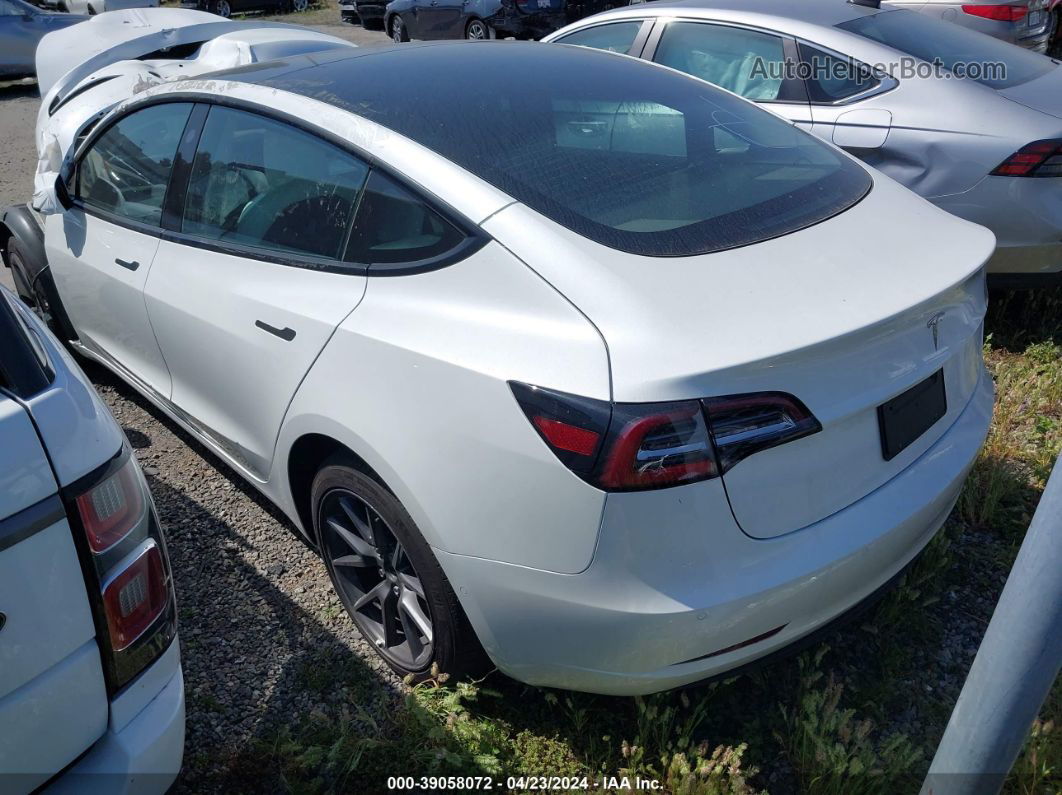 2021 Tesla Model 3 Standard Range Plus Rear-wheel Drive White vin: 5YJ3E1EA0MF000786