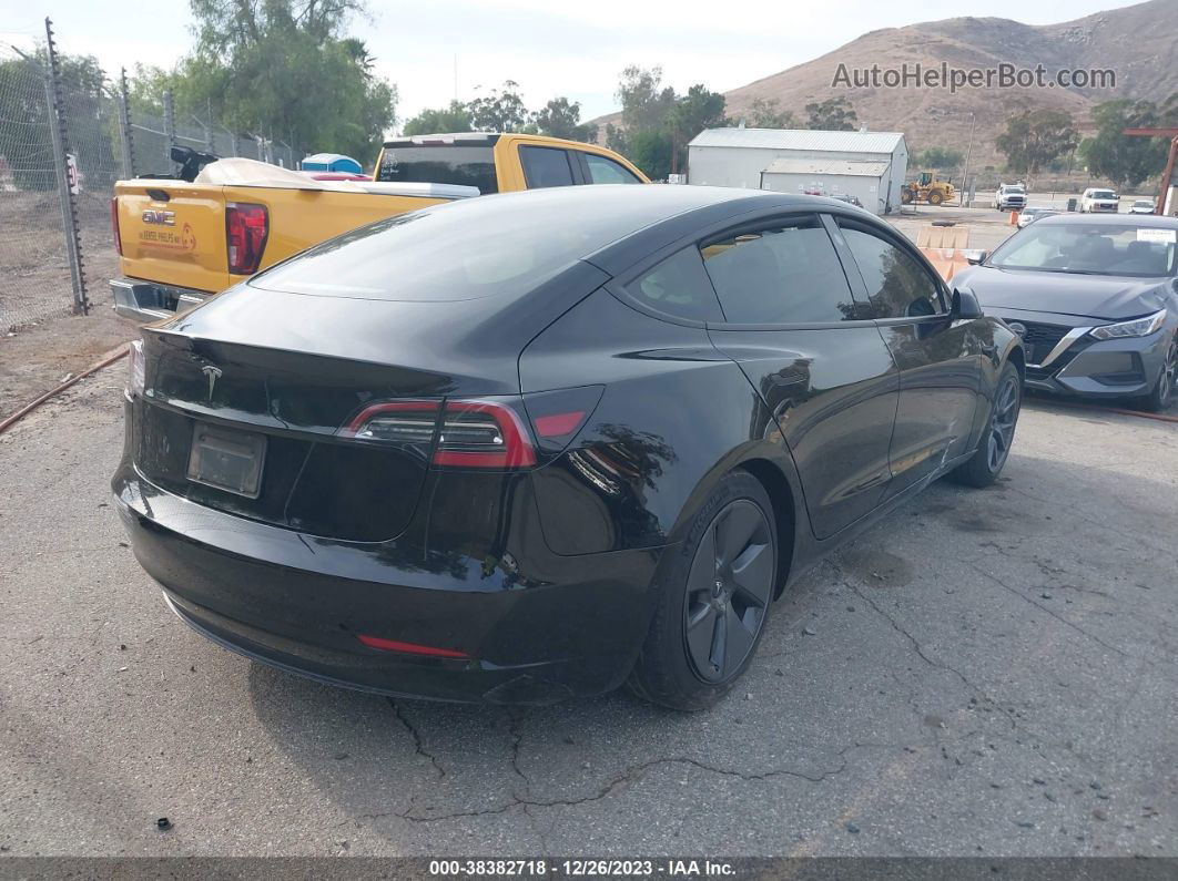 2021 Tesla Model 3 Standard Range Plus Rear-wheel Drive Black vin: 5YJ3E1EA0MF016504