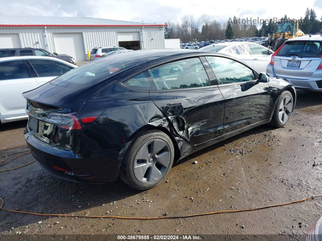 2021 Tesla Model 3 Standard Range Plus Rear-wheel Drive Black vin: 5YJ3E1EA0MF023288