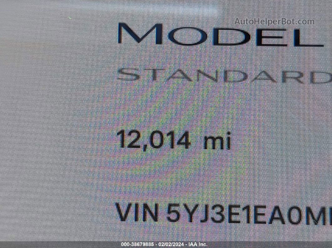 2021 Tesla Model 3 Standard Range Plus Rear-wheel Drive Black vin: 5YJ3E1EA0MF023288