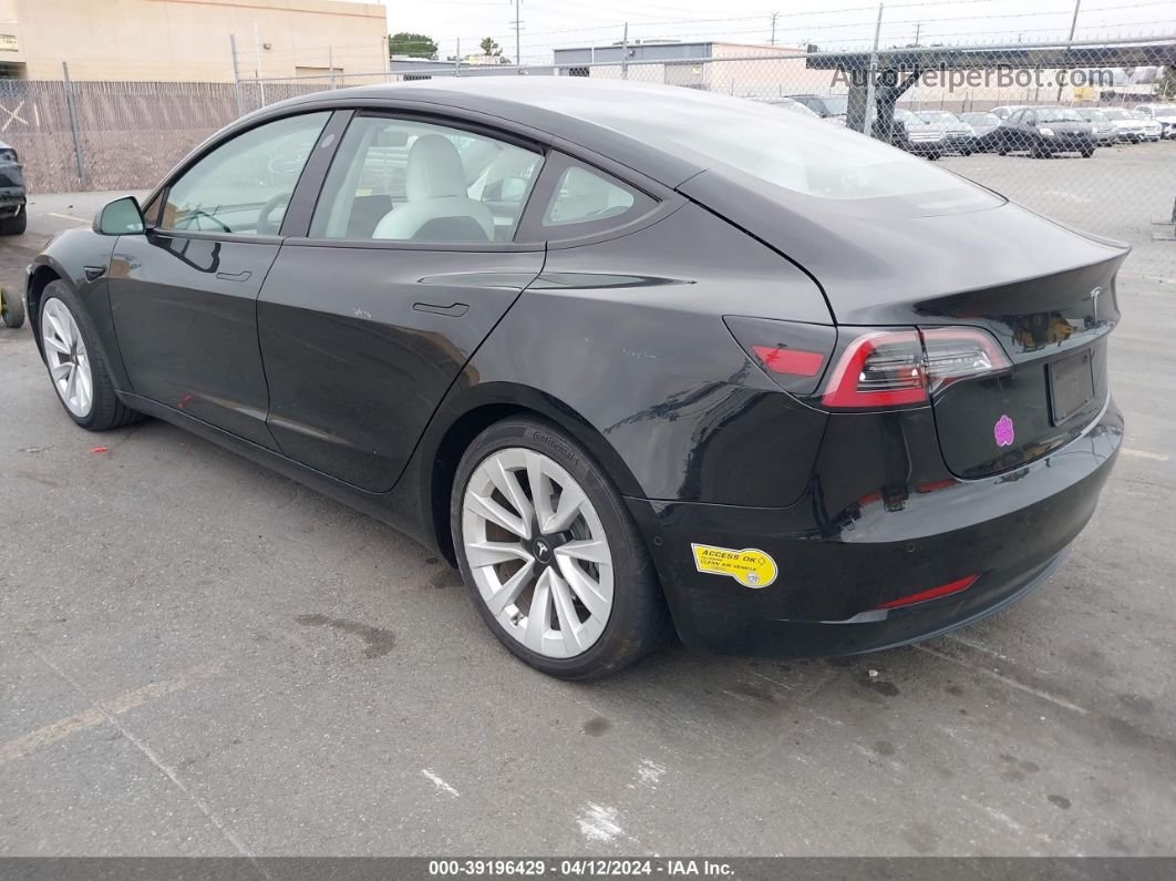 2021 Tesla Model 3 Standard Range Plus Rear-wheel Drive Black vin: 5YJ3E1EA0MF048367