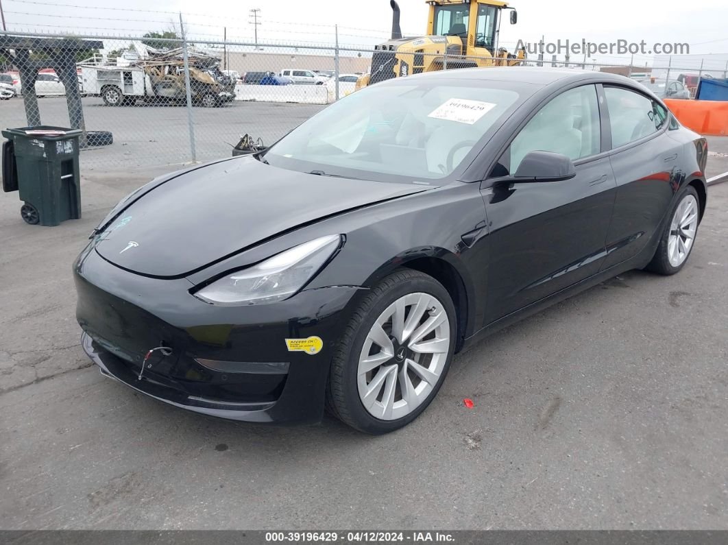 2021 Tesla Model 3 Standard Range Plus Rear-wheel Drive Черный vin: 5YJ3E1EA0MF048367