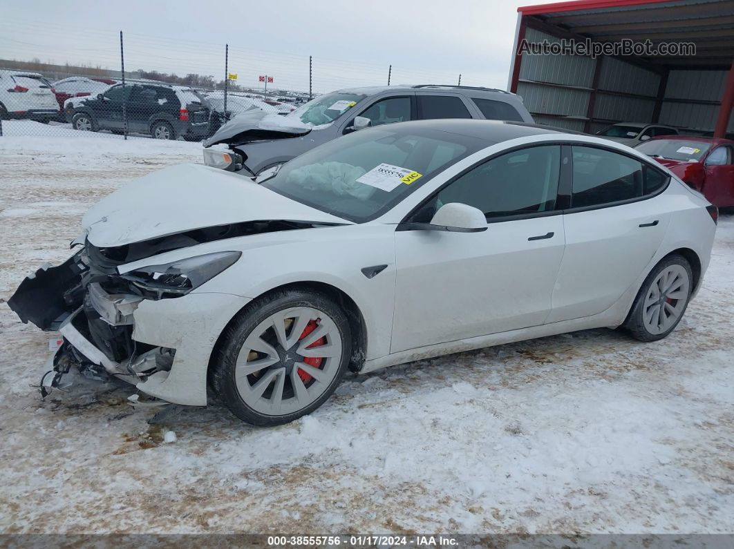 2021 Tesla Model 3 Standard Range Plus Rear-wheel Drive Белый vin: 5YJ3E1EA0MF052872