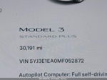 2021 Tesla Model 3 Standard Range Plus Rear-wheel Drive White vin: 5YJ3E1EA0MF052872