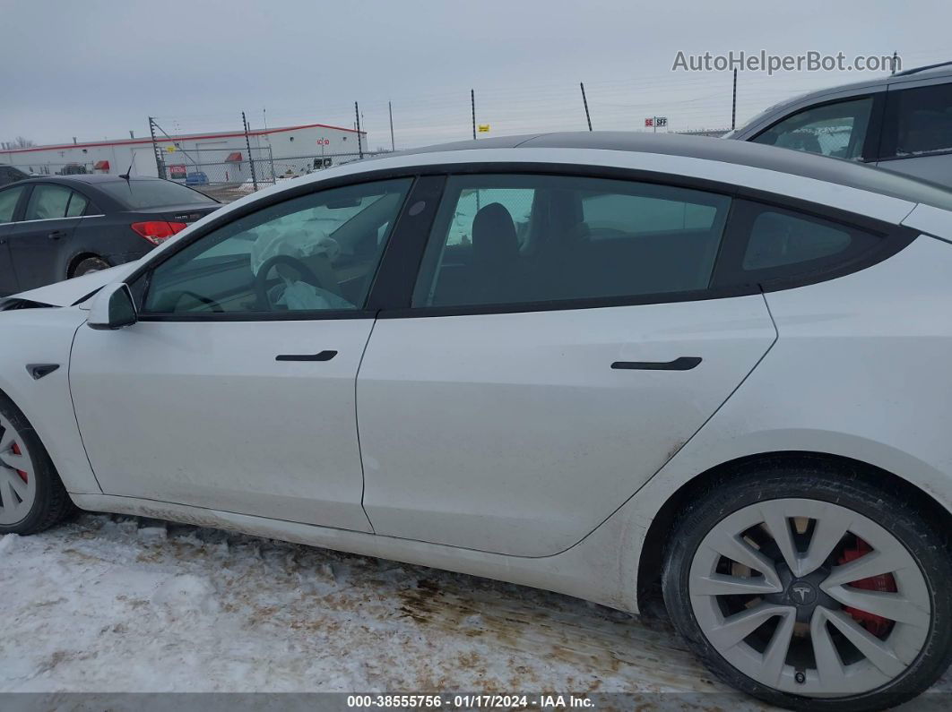 2021 Tesla Model 3 Standard Range Plus Rear-wheel Drive White vin: 5YJ3E1EA0MF052872