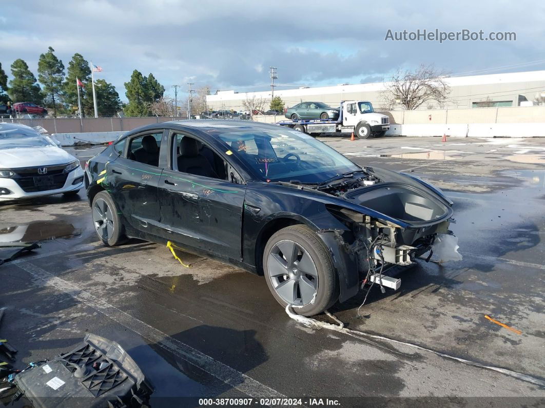 2021 Tesla Model 3 Standard Range Plus Rear-wheel Drive Black vin: 5YJ3E1EA0MF053083