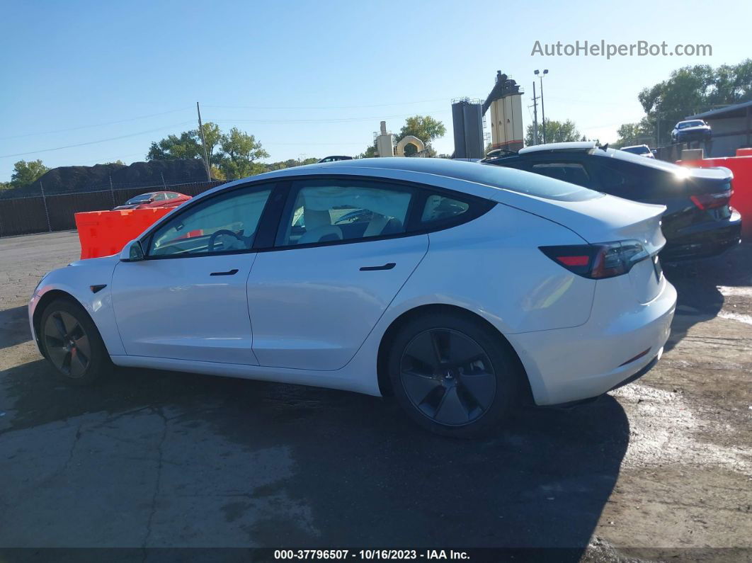 2021 Tesla Model 3 Standard Range Plus Rear-wheel Drive White vin: 5YJ3E1EA0MF060793