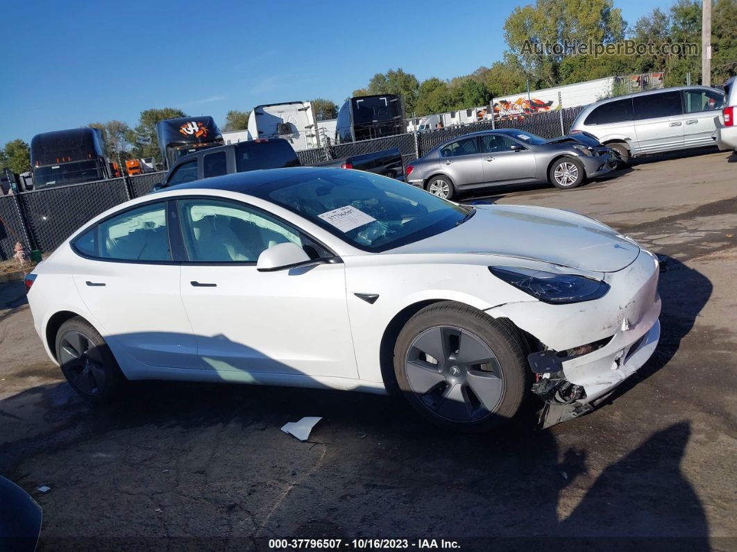 2021 Tesla Model 3 Standard Range Plus Rear-wheel Drive White vin: 5YJ3E1EA0MF060793