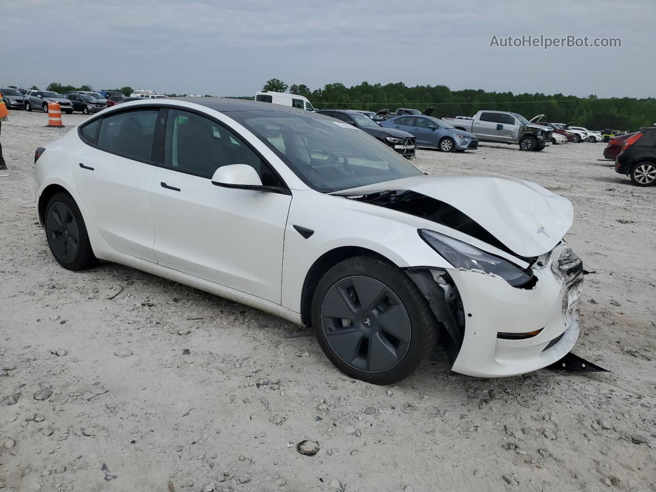 2021 Tesla Model 3  White vin: 5YJ3E1EA0MF081708