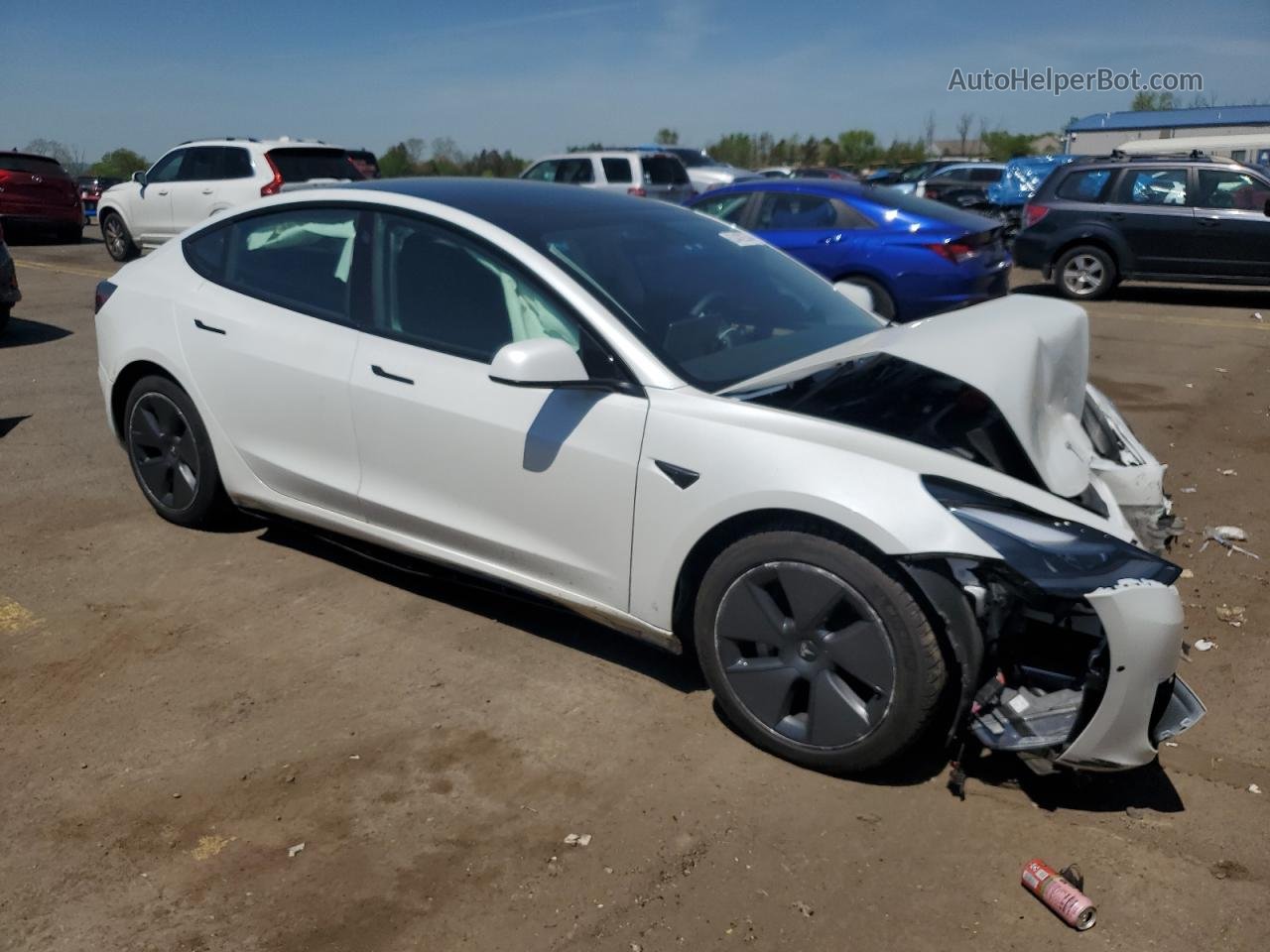 2021 Tesla Model 3  White vin: 5YJ3E1EA0MF082244