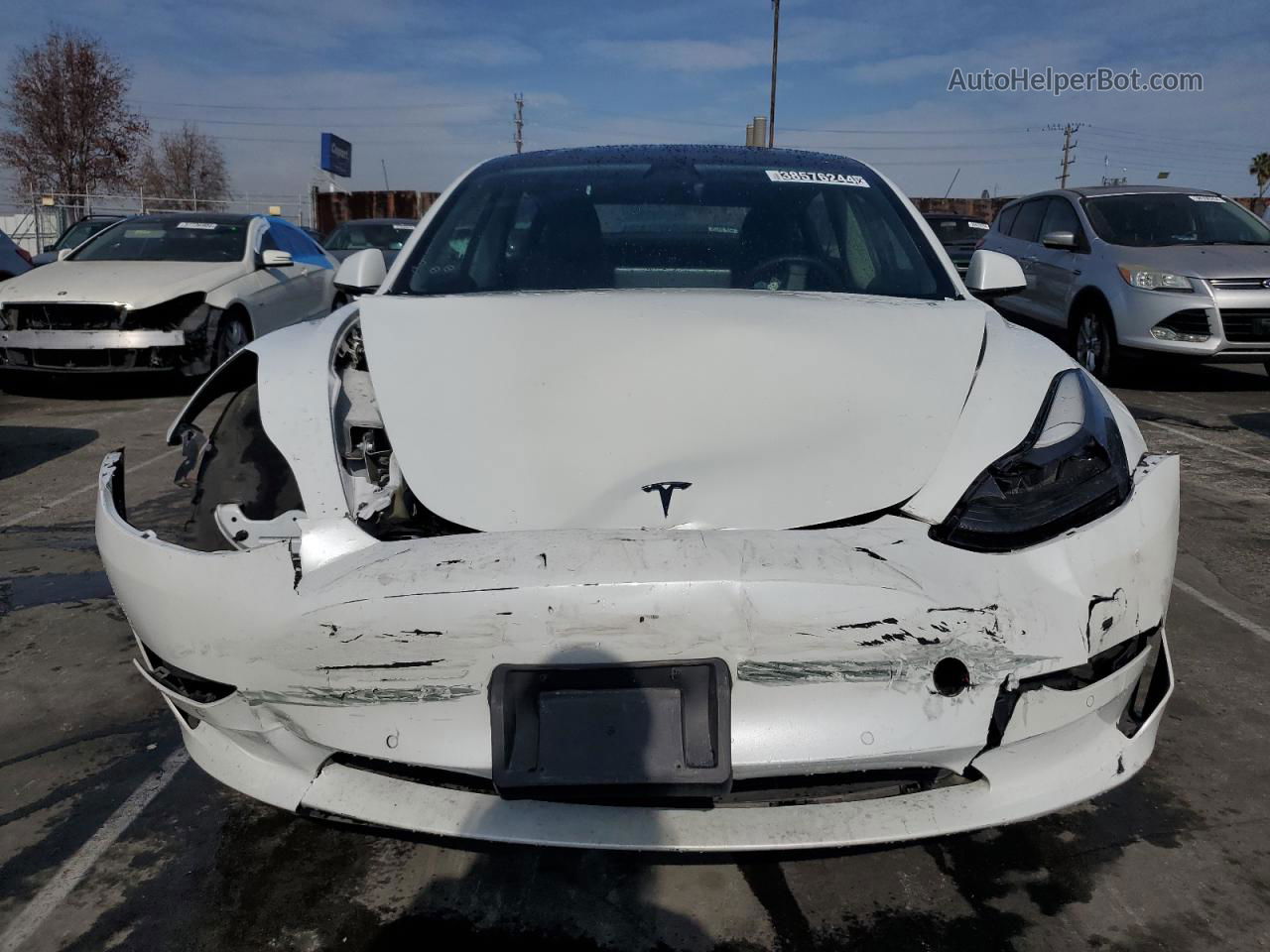 2021 Tesla Model 3  White vin: 5YJ3E1EA0MF092756