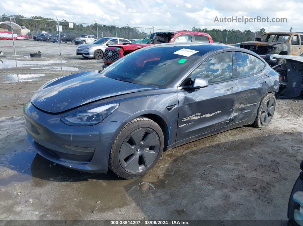 2021 Tesla Model 3 Standard Range Plus Rear-wheel Drive Gray vin: 5YJ3E1EA0MF099691