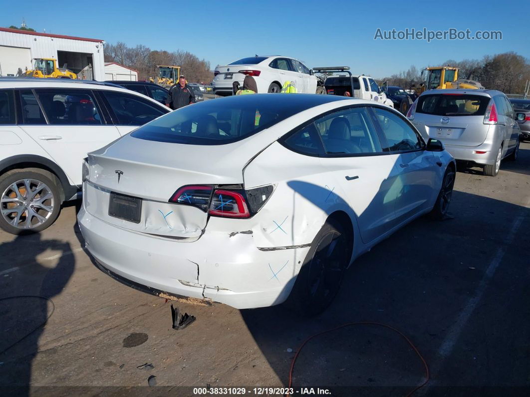 2021 Tesla Model 3 Standard Range Plus Rear-wheel Drive White vin: 5YJ3E1EA0MF851521