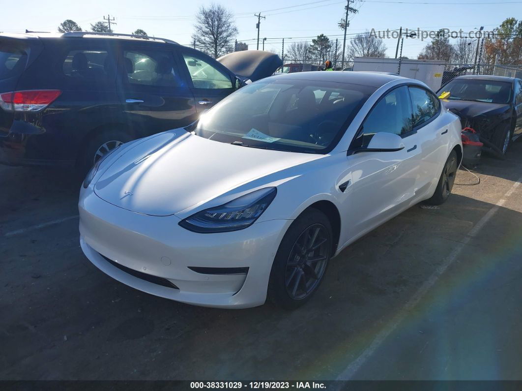 2021 Tesla Model 3 Standard Range Plus Rear-wheel Drive White vin: 5YJ3E1EA0MF851521