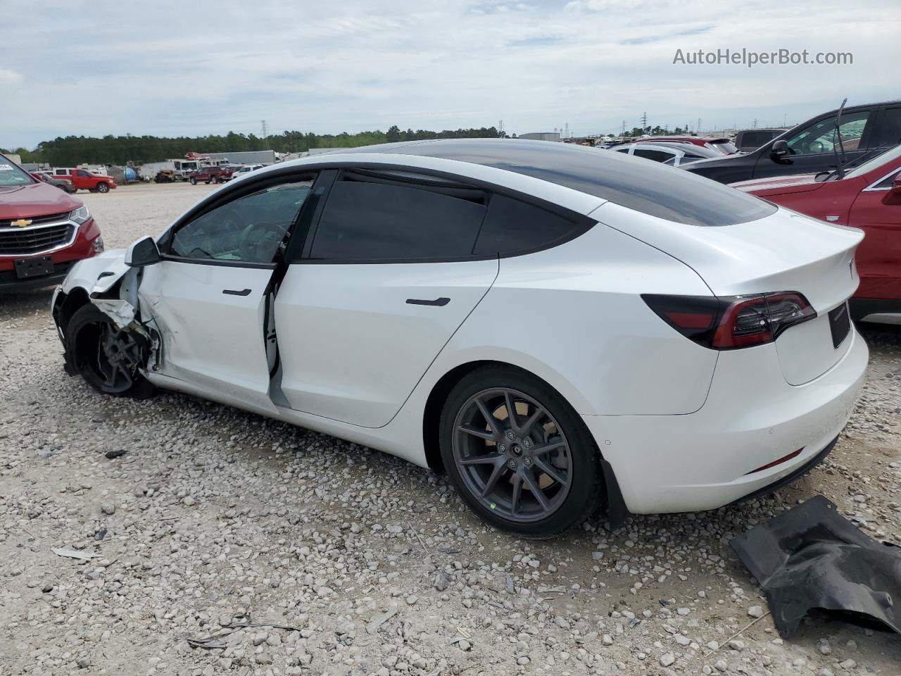 2021 Tesla Model 3  White vin: 5YJ3E1EA0MF851812