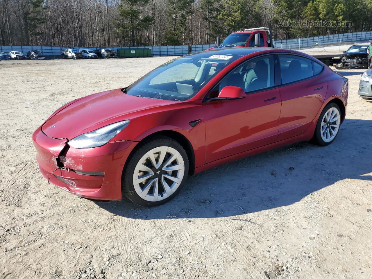 2021 Tesla Model 3  Red vin: 5YJ3E1EA0MF856668