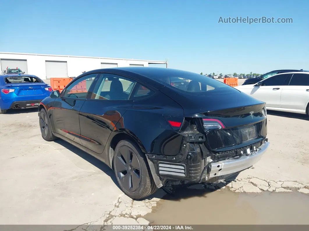 2021 Tesla Model 3 Standard Range Plus Rear-wheel Drive Black vin: 5YJ3E1EA0MF870909